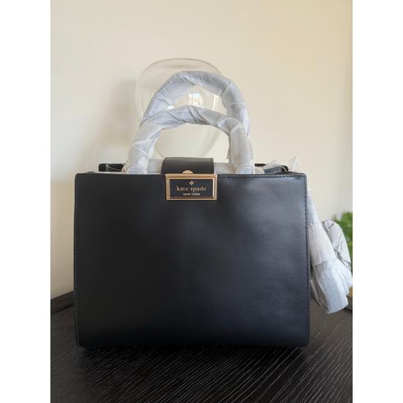 Kate Spade Black Leather Tote Shoulder Bag NWT - Picture 11 of 15